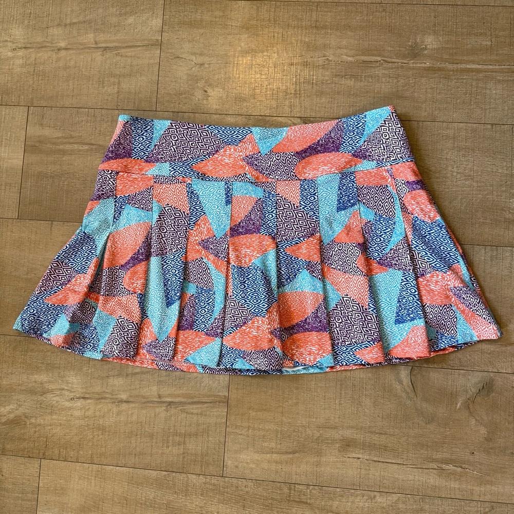EleVen By Venus Williams Sz XL Tennis Skort Skirt Pickleball Golf Blue Orange